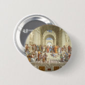 School of Athens Ronde Button 5,7 Cm (Voorkant /achterkant)