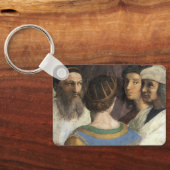 School of Athens van Raphael, Antieke Renaissance Sleutelhanger (Achterkant)