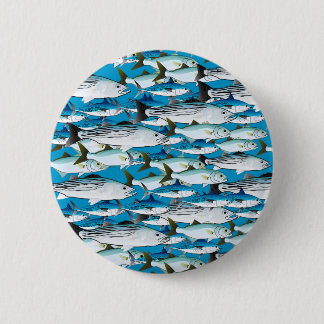 School of Atlantic Surf Fish in blue Ronde Button 5,7 Cm