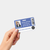 School- of bedrijfsfoto ID Periwinkle blauwe badge (Handheld)