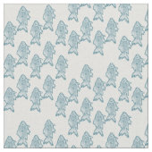 School of Blue Fish Juul Fabric Stof (Close Up)