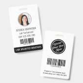 School of Business Foto ID-badge Badge (Voor- en achterkant)