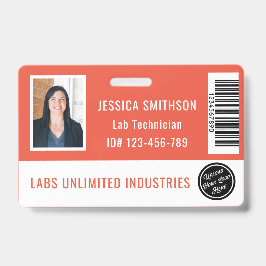 School of Business Foto ID Coral Sinaasappel Badge