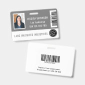 School of Business Foto ID Grijs Badge (Voor- en achterkant)