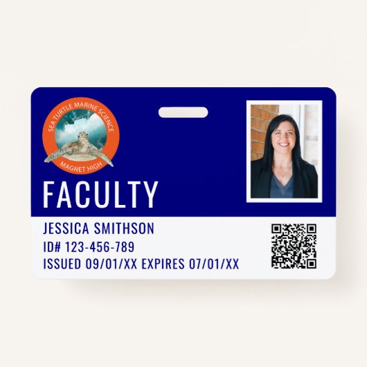 School of Business Foto ID Marine Blauwe Badge (Voorkant)