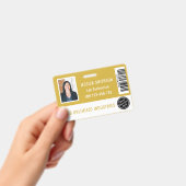 School of Business Foto ID Mosterdgele badge (Handheld)