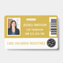 School of Business Foto ID Mosterdgele badge