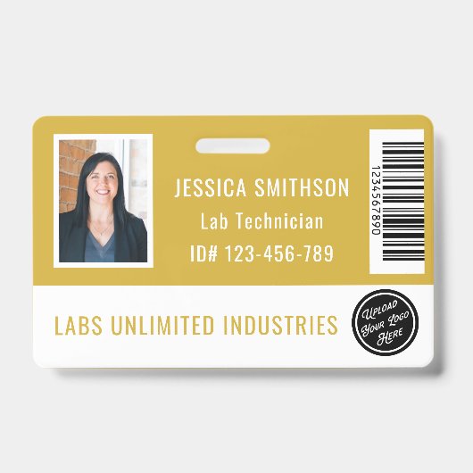 School of Business Foto ID Mosterdgele badge (Voorzijde)