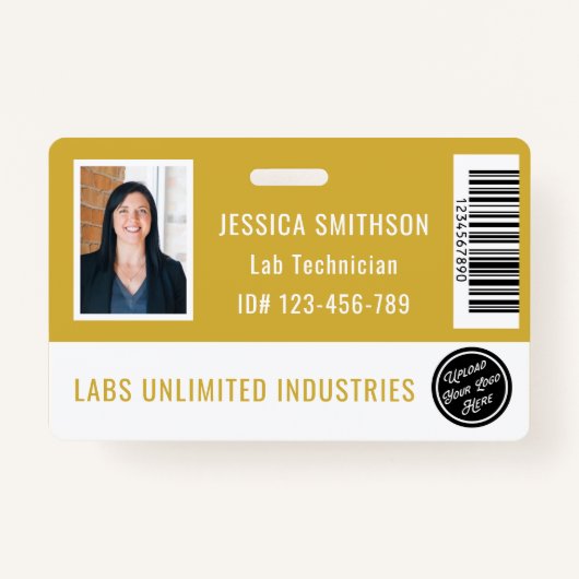 School of Business Foto ID Mosterdgele badge (Voorkant)