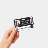 School of Business Foto ID Zwart-wit Badge (Handheld)