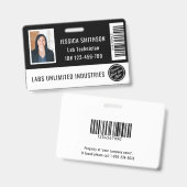 School of Business Foto ID Zwart-wit Badge (Voor- en achterkant)