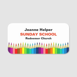 School of Church Teacher of Volunteer Name Tag