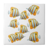 School of Copperband Butterfly Fish Tile Tegeltje (Voorkant)