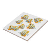 School of Copperband Butterfly Fish Tile Tegeltje (Zijkant)