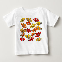 School of Coral Reef Clownfish Baby T-Shirt