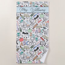 School of Cute Summer Beach Towel