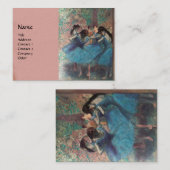 SCHOOL OF DANCE BALLERINA, ROZE BLAUWE BALLETDANSE VISITEKAARTJE (Voorkant / Achterkant)