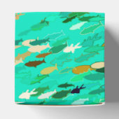 School of Fish, Aqua, Green and Gold Bedankdoosjes (Bovenkant)