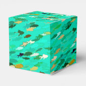 School of Fish, Aqua, Green and Gold Bedankdoosjes (Achterkant)