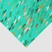School of Fish, Aqua, Green and Gold Tissuepapier (Detail)