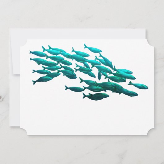 School of Fish bruiloft uitnodiging (Achterkant)