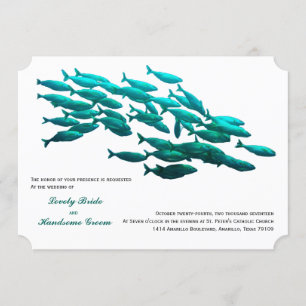 School of Fish bruiloft uitnodiging