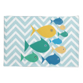 School of Fish Chevron Pillowcase Kussensloop (Achterkant)