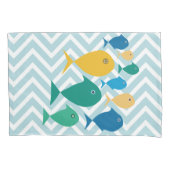 School of Fish Chevron Pillowcase Kussensloop (Voorkant)