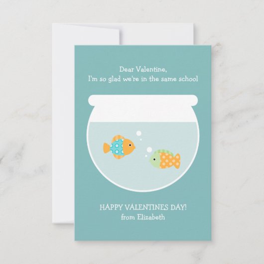 School of Fish Classroom Valentijns Kaart (Voorkant)