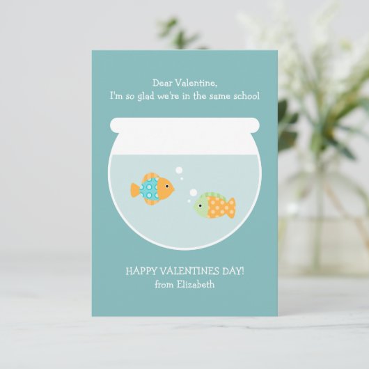 School of Fish Classroom Valentijns Kaart (Staand voorkant)