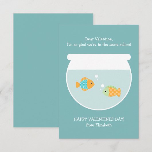 School of Fish Classroom Valentijns Kaart (Voorkant / Achterkant)