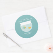 School of Fish Classroom Valentijns Ronde Sticker (Envelop)