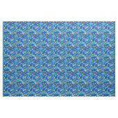 School of Fish, Dark Blue, White en Turquoise Stof (Yard (91,4 cm))