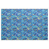 School of Fish, Dark Blue, White en Turquoise Stof (Fat Quarter)