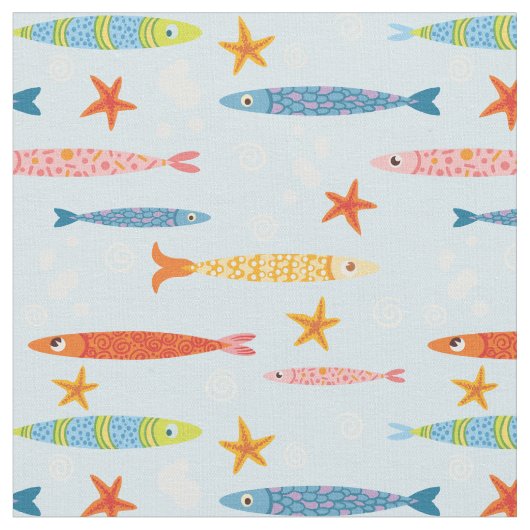 School of Fish Fun Stof (Close Up)