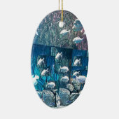 School of Fish in Ocean Rocks Keramisch Ornament (Rechts)