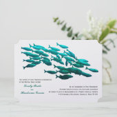 School of Fish katholieke bruiloft Kaart (Staand voorkant)