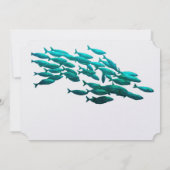 School of Fish katholieke bruiloft Kaart (Achterkant)