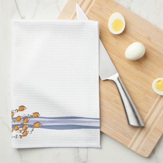 School of Fish - Kitchen Towel Theedoek (Quarter Fold)