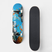 School of Fish Ocean Coral Reef Blue Zee Tropisch Persoonlijk Skateboard (Voorkant)