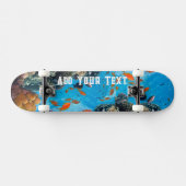 School of Fish Ocean Coral Reef Blue Zee Tropisch Persoonlijk Skateboard (Horizontaal)
