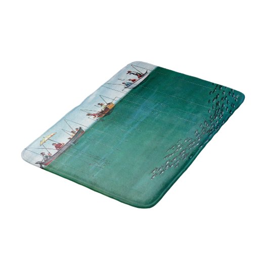 School of Fish Onder Lines van Thornton Utz Badmat (Gekanteld)