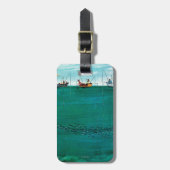 School of Fish Onder Lines van Thornton Utz Bagagelabel (Voorkant verticaal)