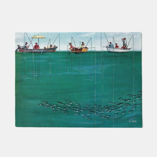 School of Fish Onder Lines van Thornton Utz Deurmat (Voorkant)