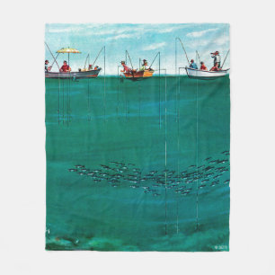 School of Fish Onder Lines van Thornton Utz Fleece Deken
