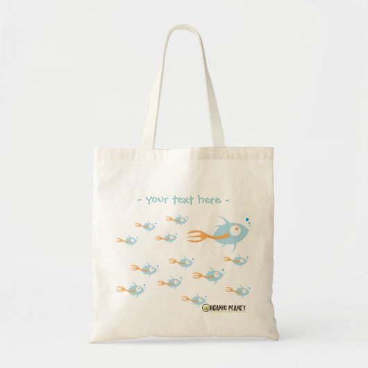 School of Fish Organic Planet Reused Canvas Bags Tote Bag (Voorkant)