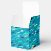 School of Fish, Turquoise, Blue en Aqua Bedankdoosjes (Geopend)