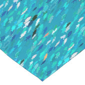 School of Fish, Turquoise, Blue en Aqua Korte Tafelloper (Hoek)