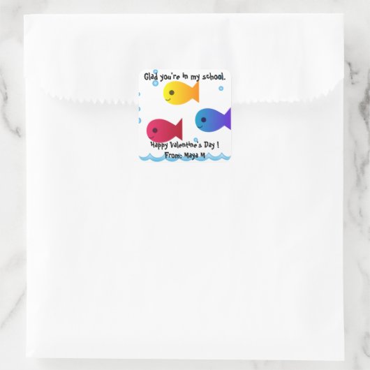 School of Fish Valentijn Sticker (Tas)