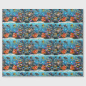 School of Fish Wrapping Paper, Aquarium Cadeaupapier (Vlak)